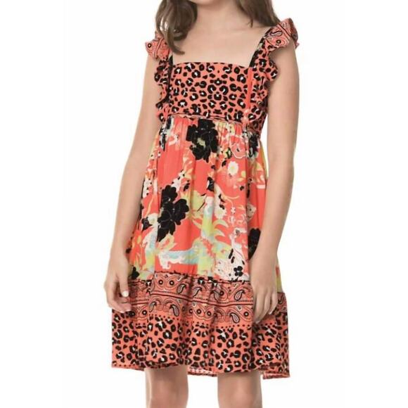 Maaji Girl's Whispering Roses Groom Leopard Animal Print Dress SZ 16 - Picture 1 of 12